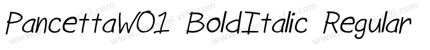 PancettaW01 BoldItalic Regular字体转换
